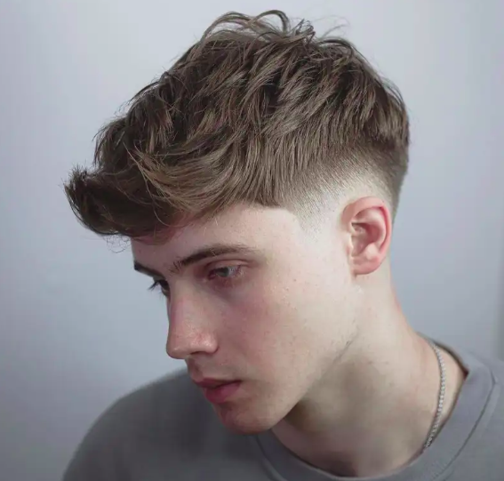 Mid fade haircut example for men